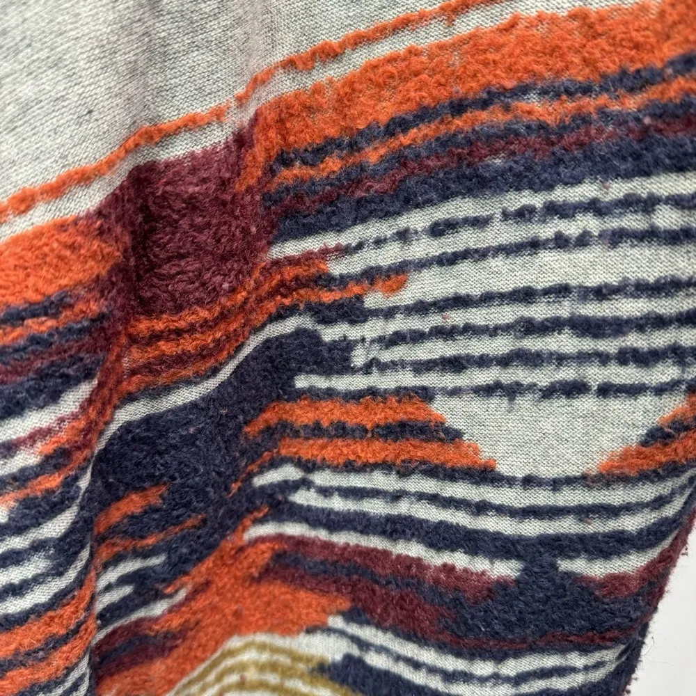 Lucky Brand Southwestern Aztec Knit Long Open Flutter Front Wrap Cardigan XL - Image 12