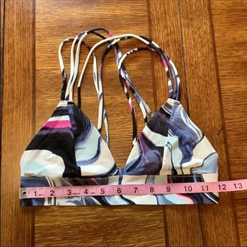 VS Victoria's Secret Pink Banded Strappy Bralette Size XS Marble Blue White - Image 9