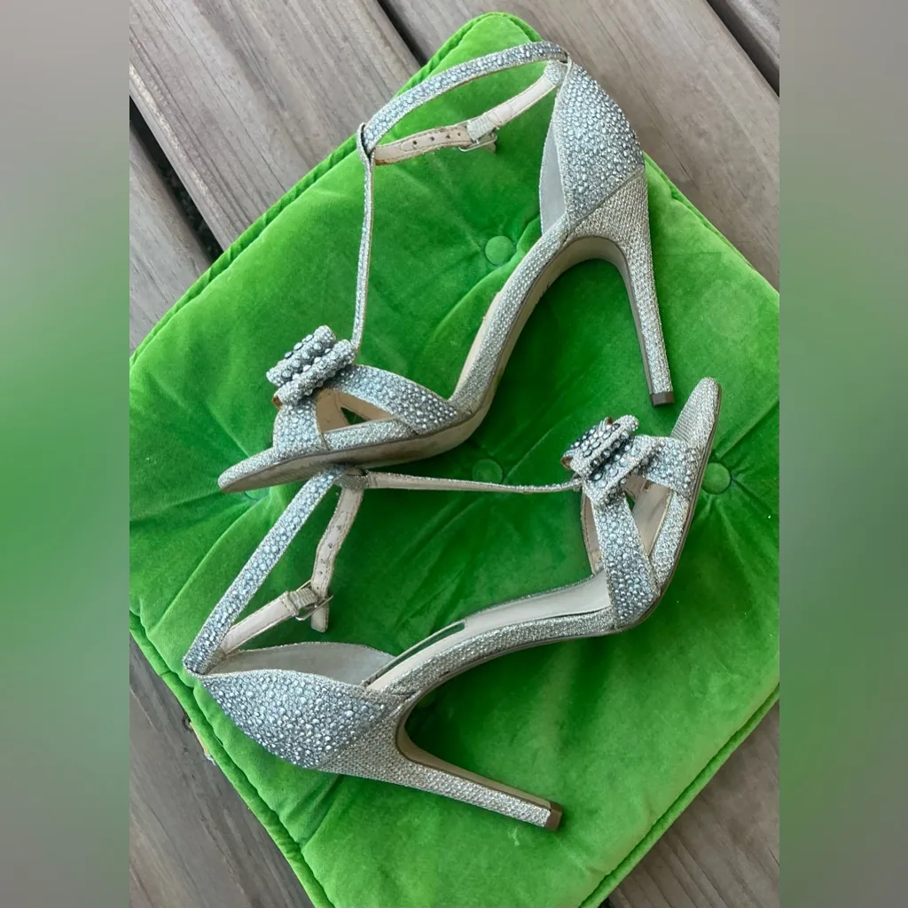 Dressy embelished sandals 🌟🌟🌟 Silver Size 6 - Image 14
