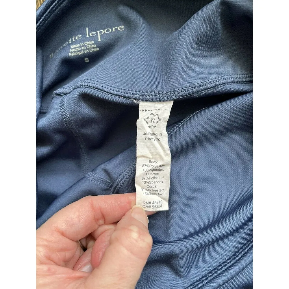 Nanette Lepore Smoke Blue Soft Cropped Yoga Leggings Womens Size Small - Image 8