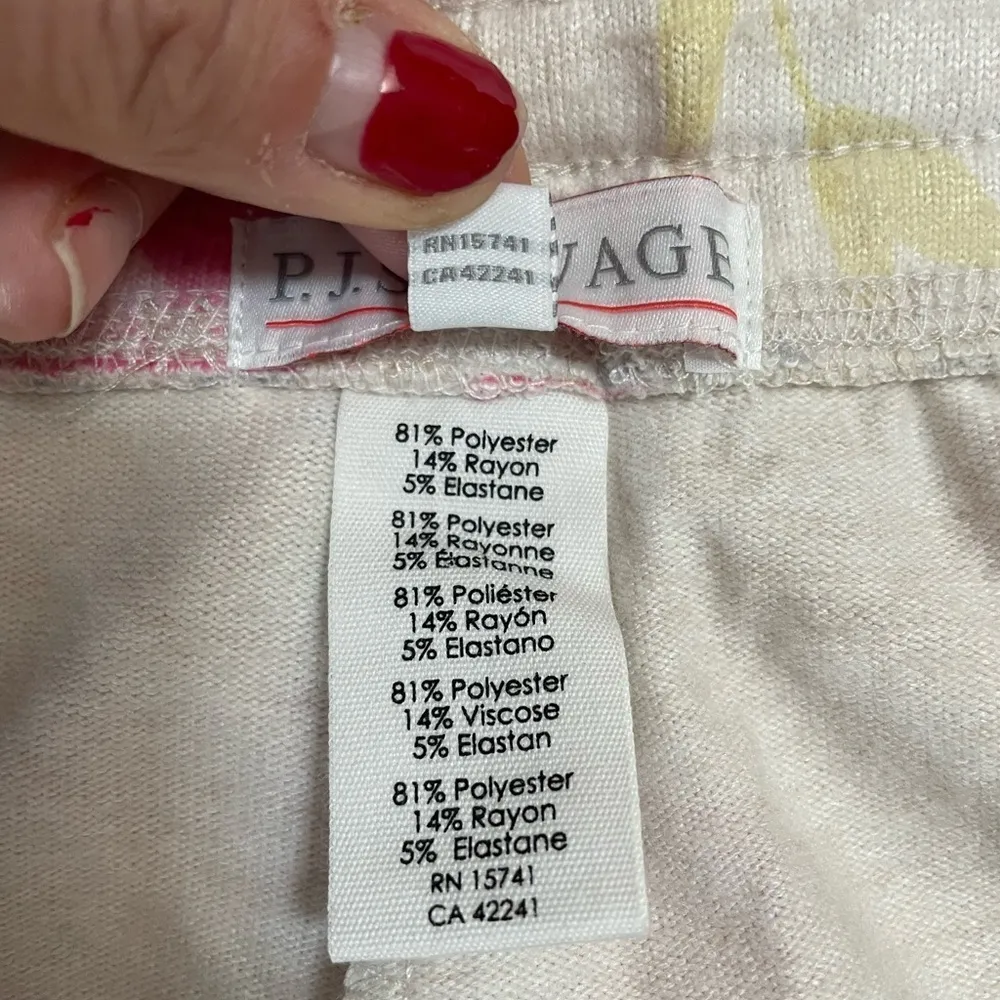 PJ Salvage Large Pajama Bottoms Gorgeous Watercolor Floral Print NWOT‎ - Image 5