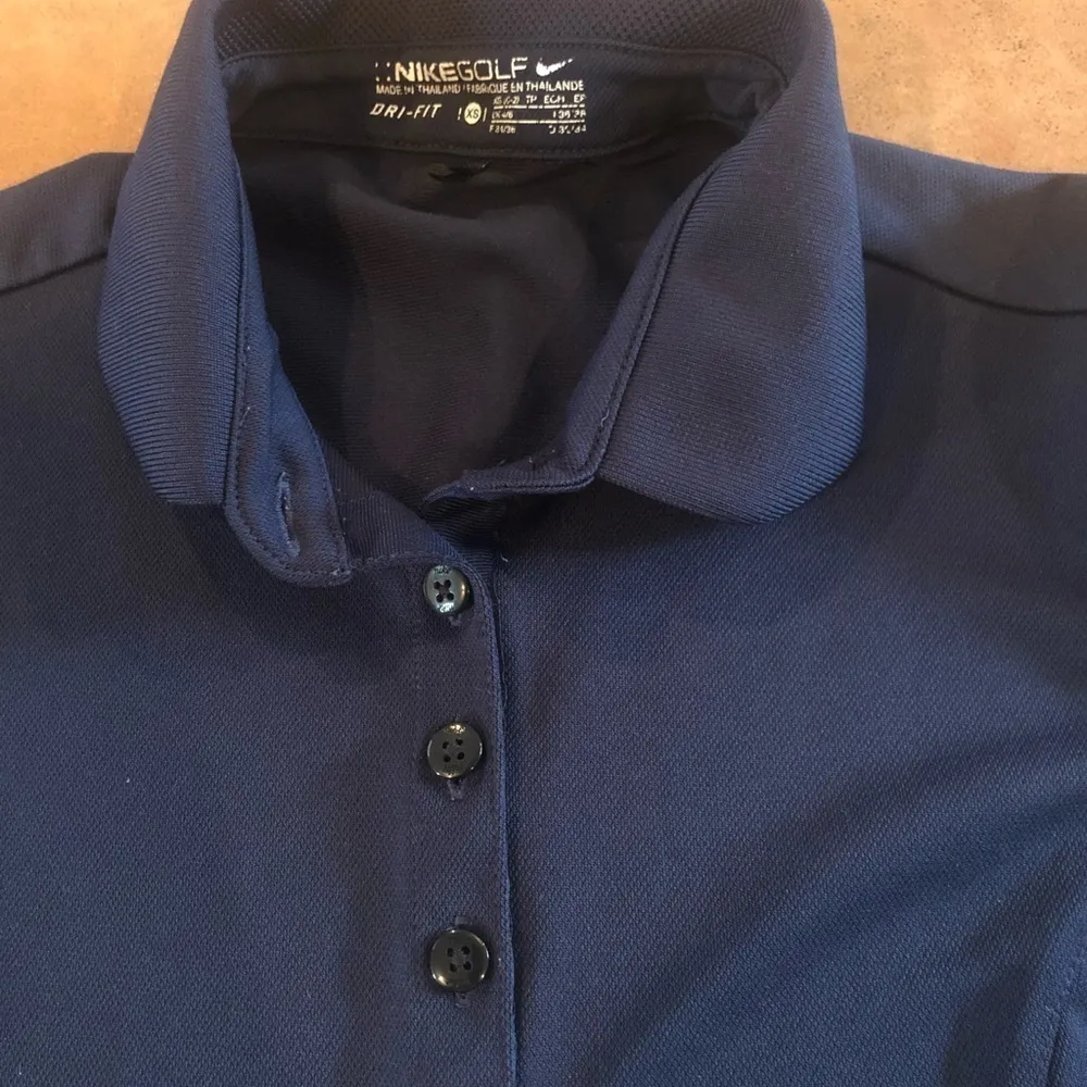 Nike Golf Navy Dri Fit Golf Polo SS Shirt Top XS/2 - Image 3