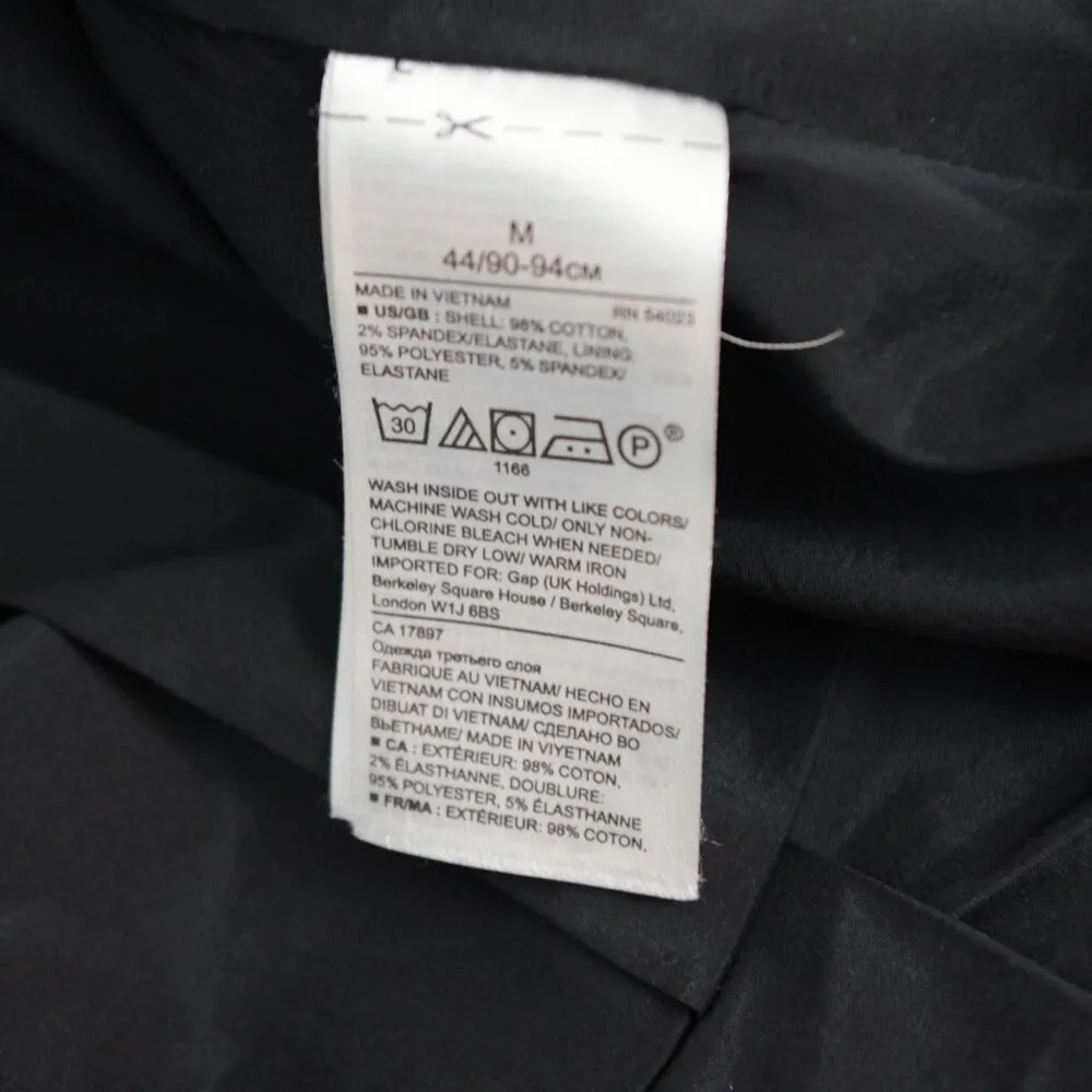 Ladies' Black Canvas Asymmetrical Zip Motorcycle Style Jacket Medium - Image 9