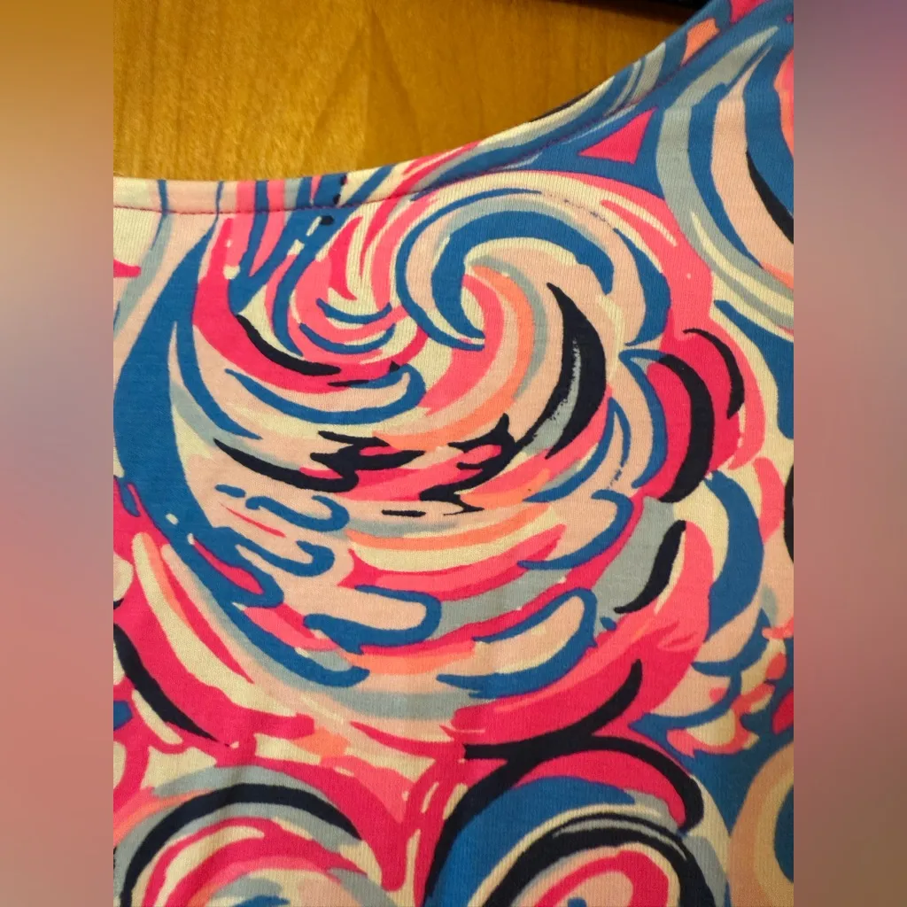 Lilly Pulitzer Ophelia Top RazBerry Flamingoals Shirt Colorful Preppy Pink Small - Image 11