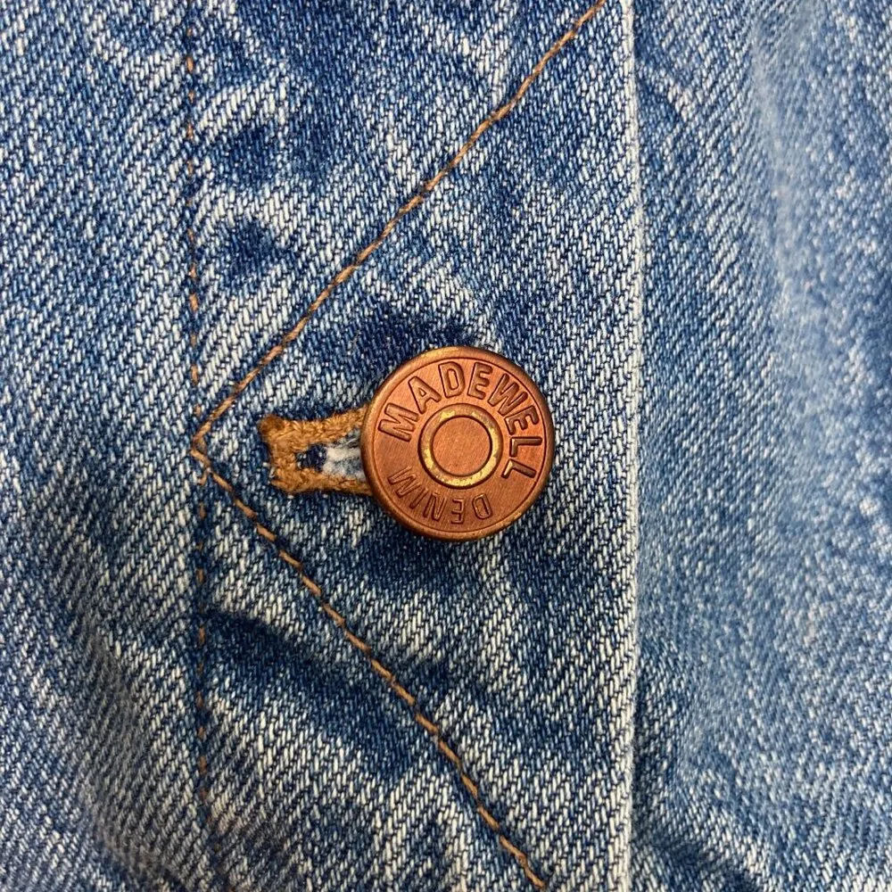 The Jean Jacket Pinter Wash XS Classic Blue Denim Pockets 100% Cotton - Image 12