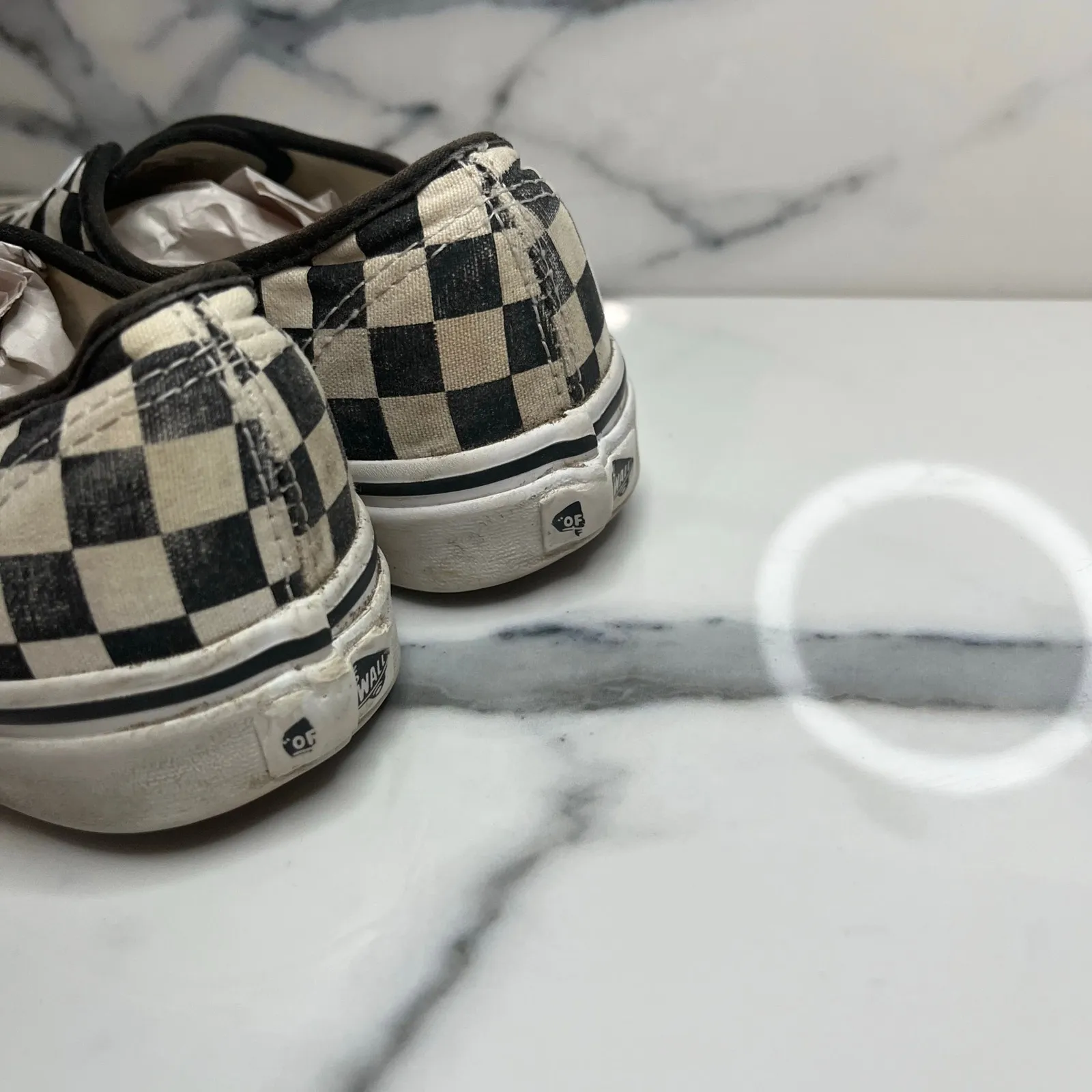 Vans Old Skool | Black White Checkerboard Skateboard Shoes M Sz 6 W Sz 7.5 - Image 4