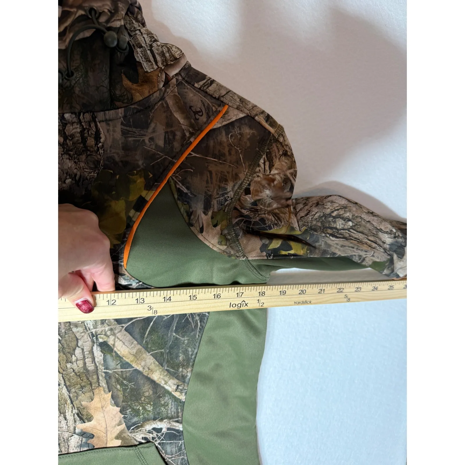 SHE Outdoor Camo Fleece Lined Hoodie Pullover Women's M hunting outdoor Green Size M - Image 3