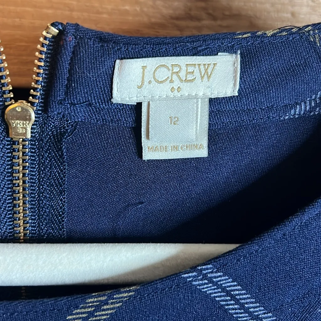 J Crew Plaid Midi Shift Dress Button Pocket Academia Teacher Cabincore Stripe - Image 4