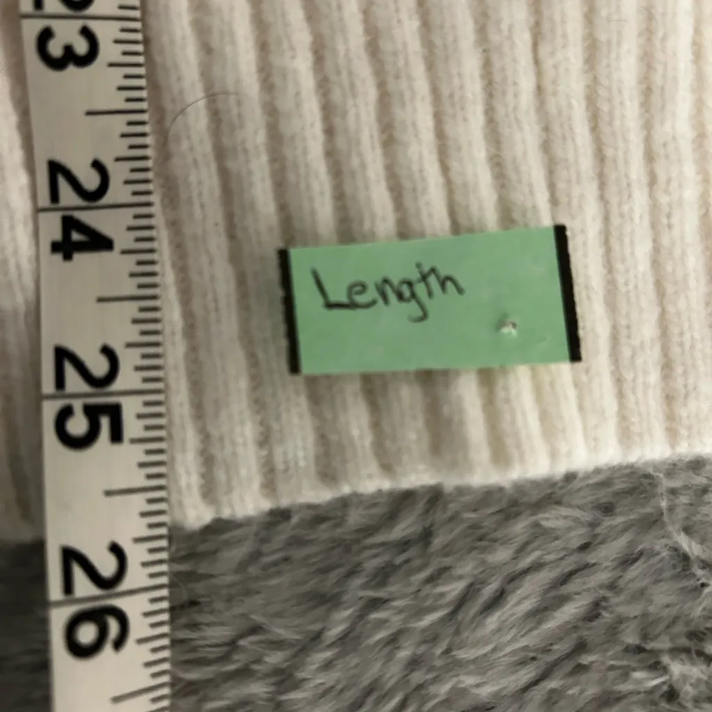 Ann Taylor Cream and Tan Patterned Crewneck Sweater - Image 5