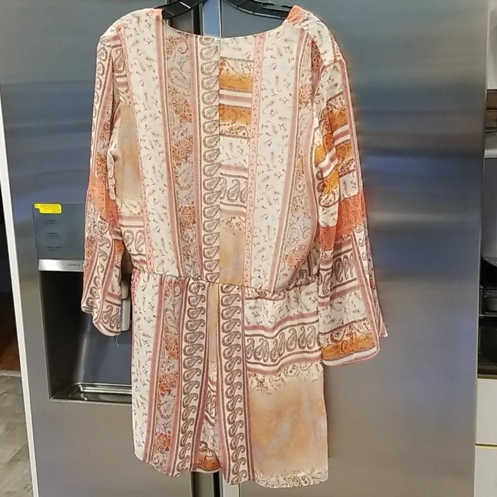 💕💕 Paisley Floral Lace-Trimmed Romper Large L NWT - Image 9