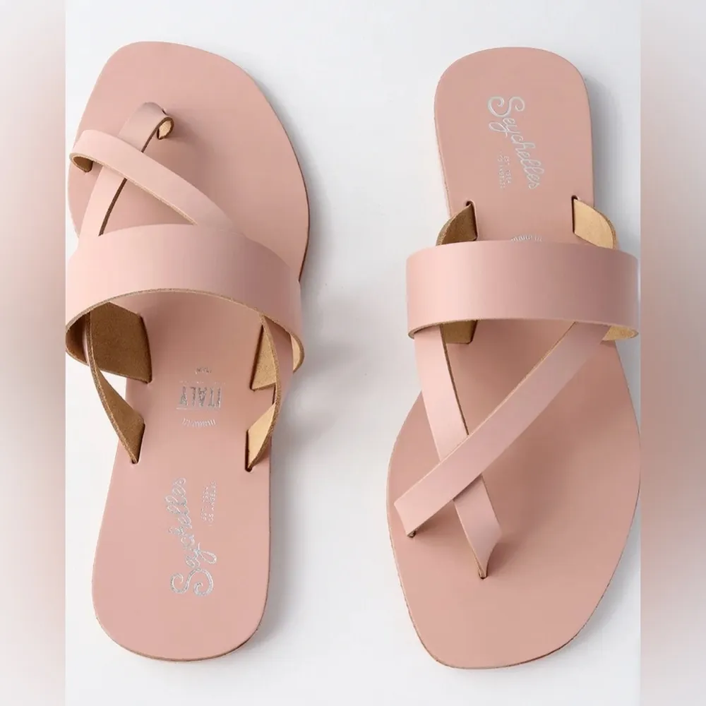 Seychelles Destiny Pink Leather Sandals Size 8.5 - Image 4