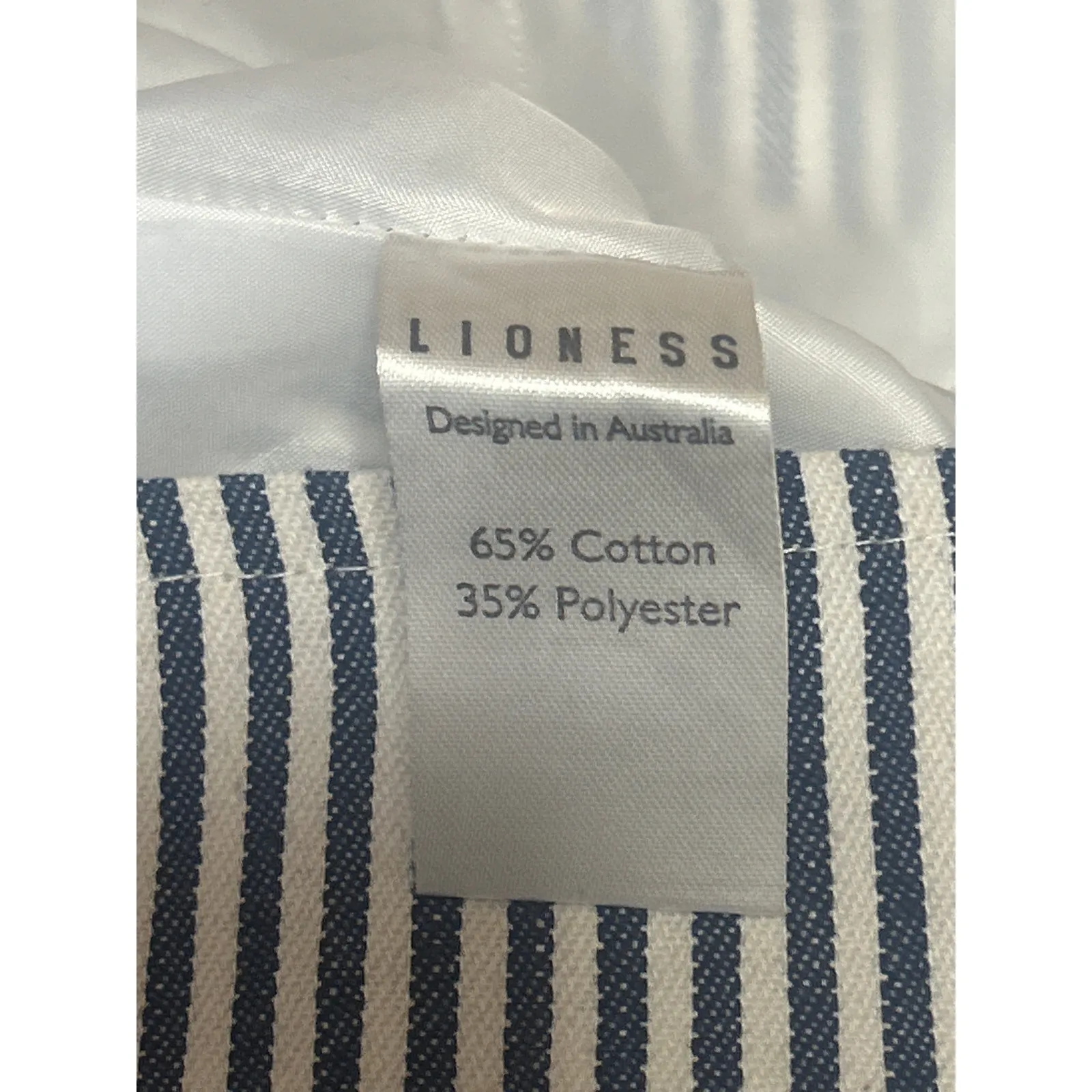 Lioness East Gate Blue Pinstripe Strapless Lace Up Corset Bustier Top Size XS - Image 5