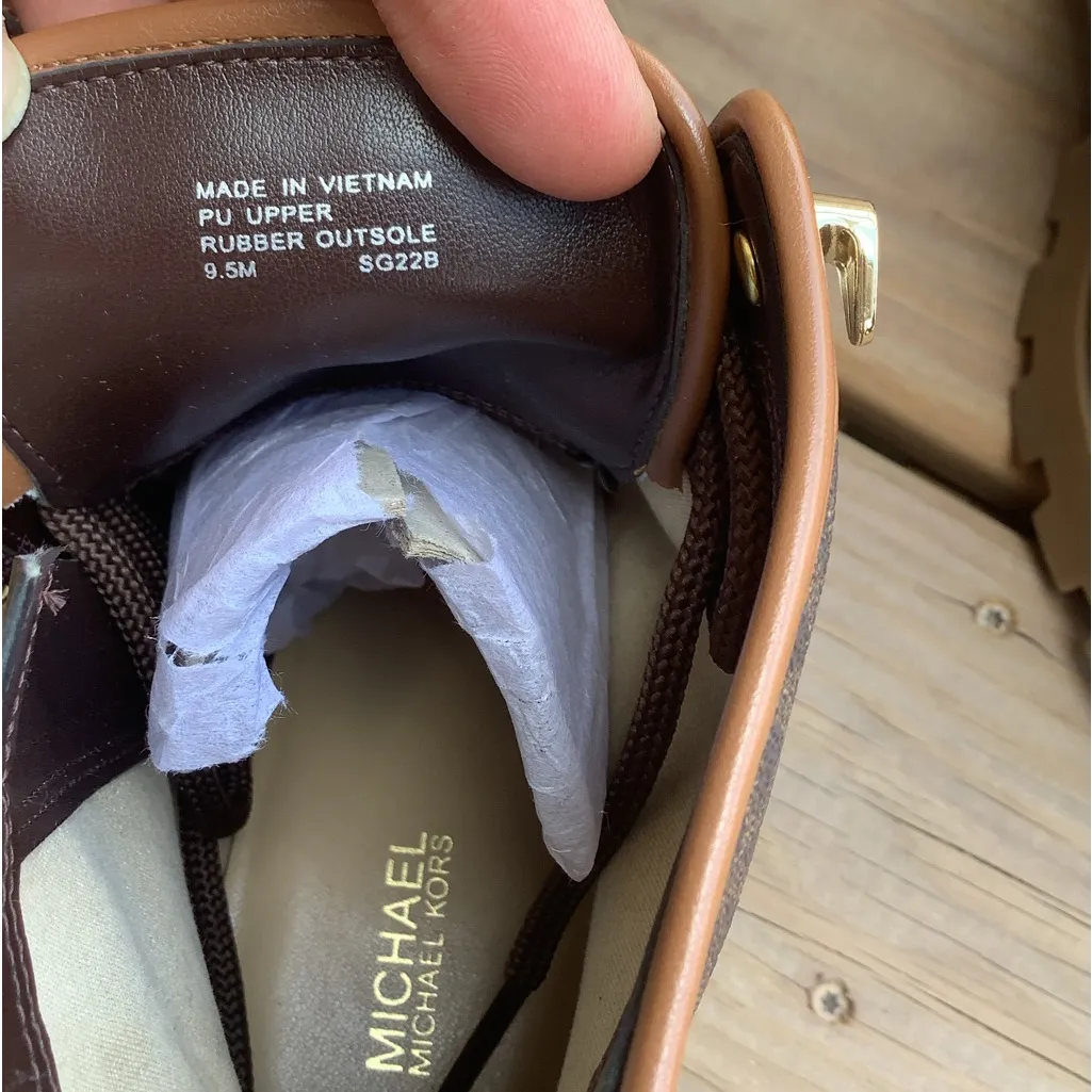 Nice authentic Michael Kors combat booties 🤎🤎🤎 - Image 15