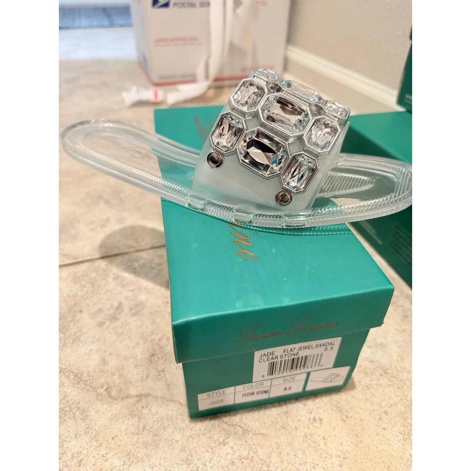 Lauren Lorraine Dallas Rose Gold 
Ankle-Strap Stiletto Sandals - Image 3