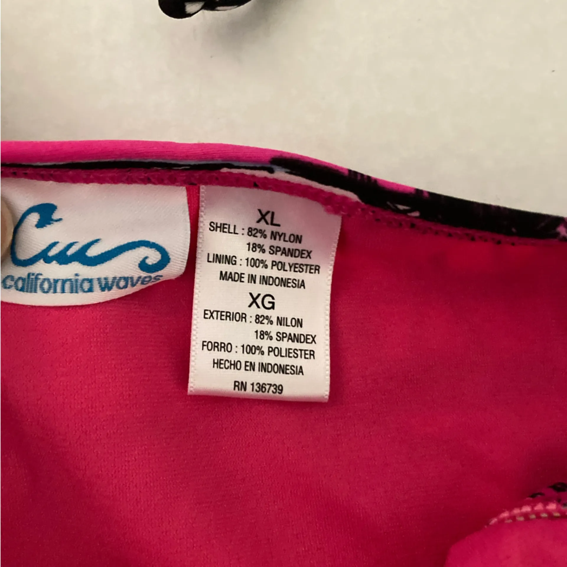 🌞NWOT California Waves Hawaiian Print Triangle Top with Bikini Bottoms A - Image 8