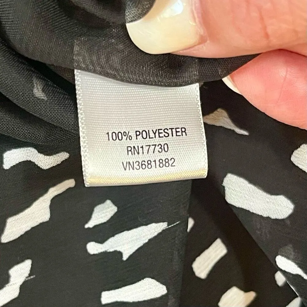 Merona Halter Black White Ruffle Blouse Small - Image 10