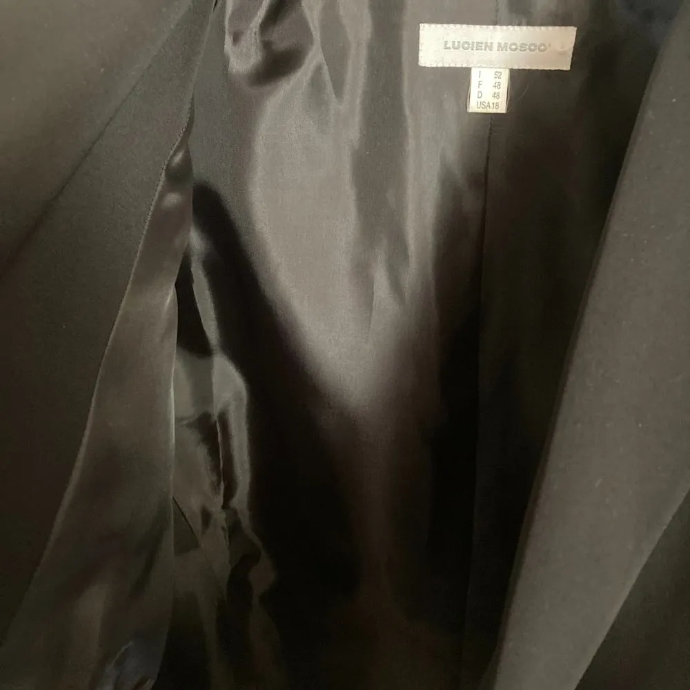 Lucien Mosco' women's size 18 passementerie embellished 2 two piece top & blazer Black - Image 10