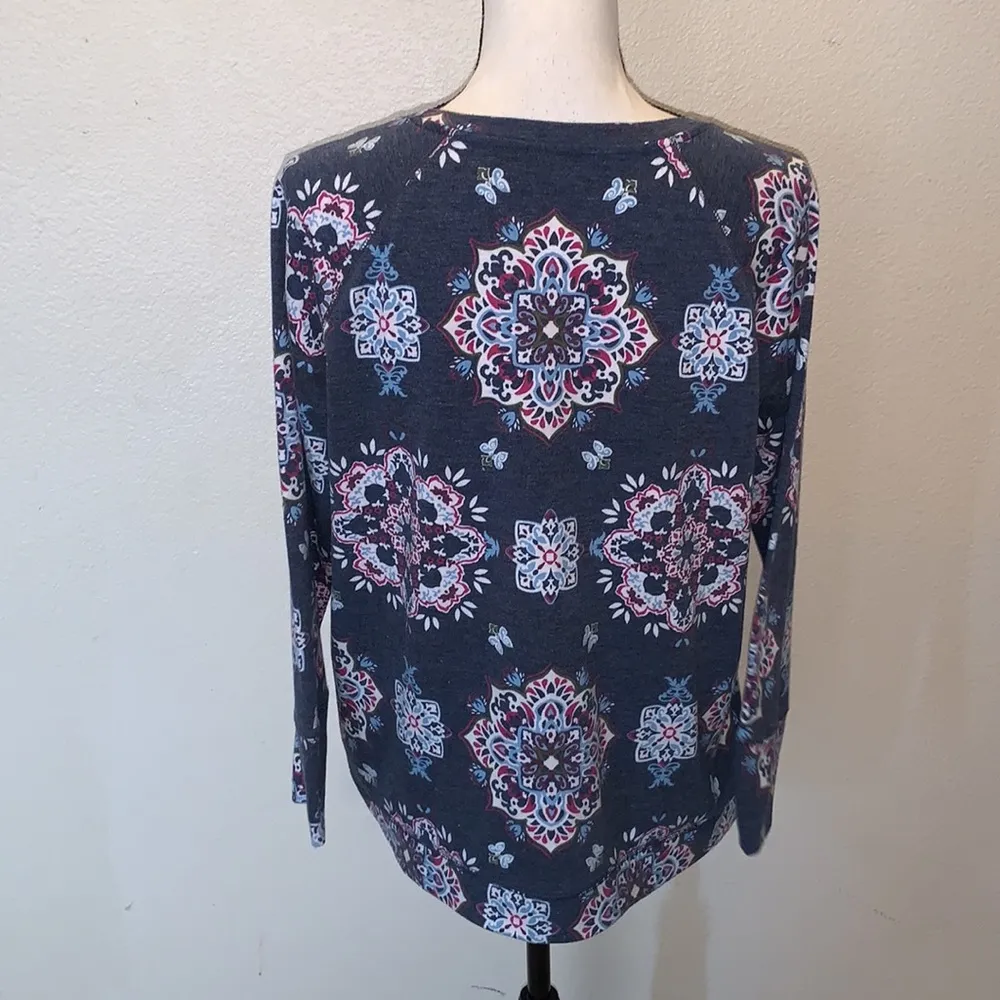 st. john's bay  active blue patterned pullover athletic sweatshirt - Image 6