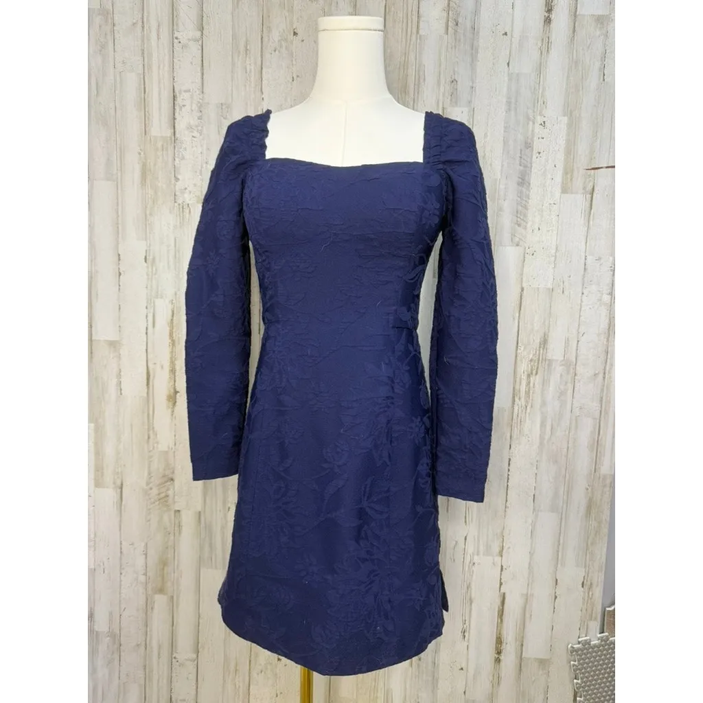 NWT Lilly Pulitzer Women's Ivanna Long-Sleeve‎ Navy Blue Romper Size 00 - Image 3