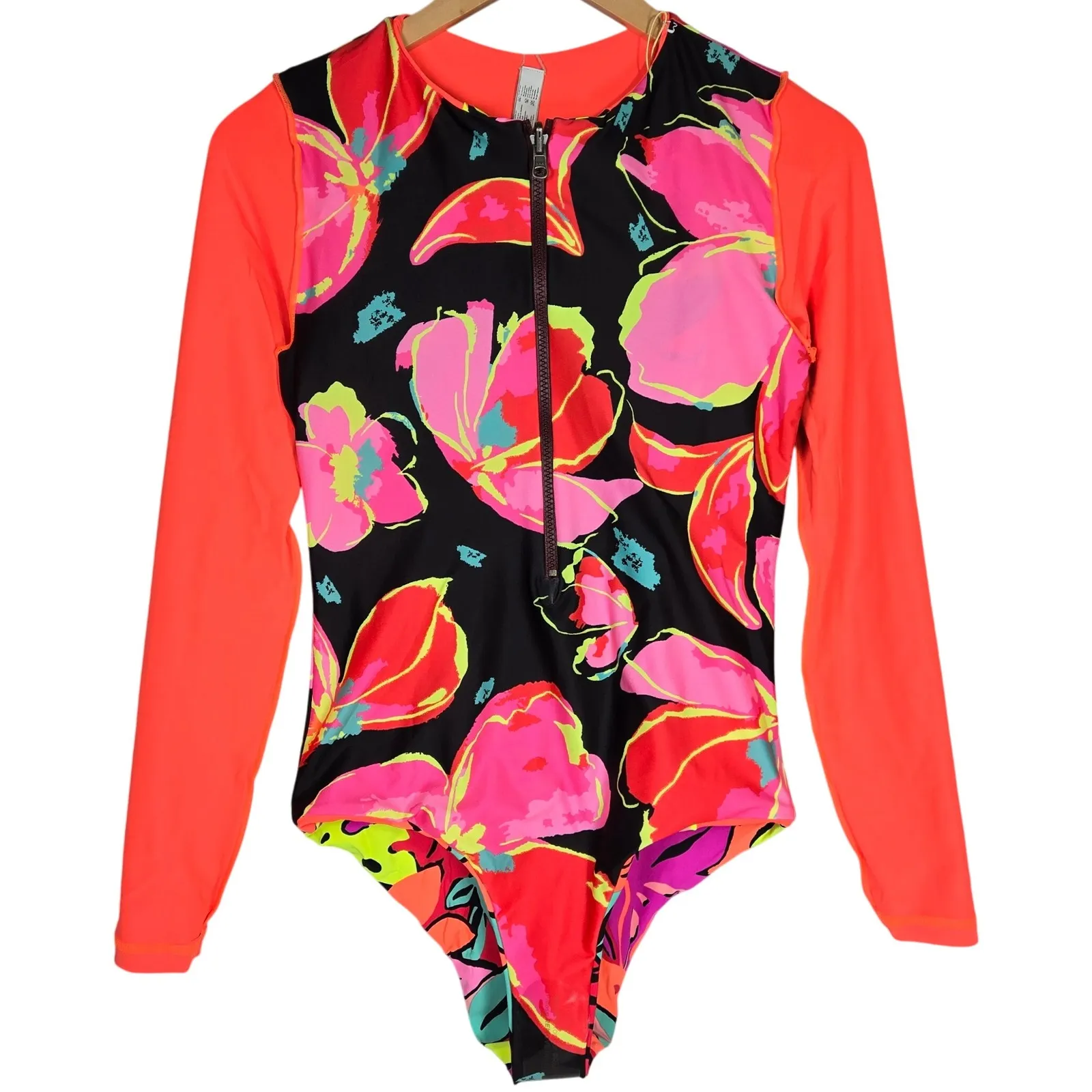 Maaji Triton One-Piece Swimsuit Zip Neck Long Sleeve Reversible‎ M NWT - Image 3
