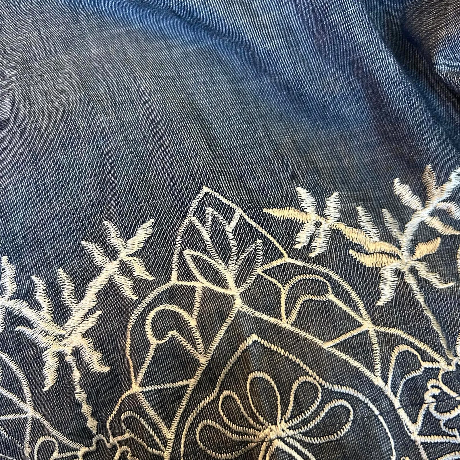 Wayward Fancies eShakti Women's Dress Blue Embroidered Plus Size Size 4X - Image 5