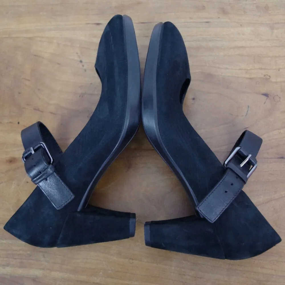 Ecco Shape 55 Black Nubuck Leather Mary Jane Heels Size 38 - Image 5