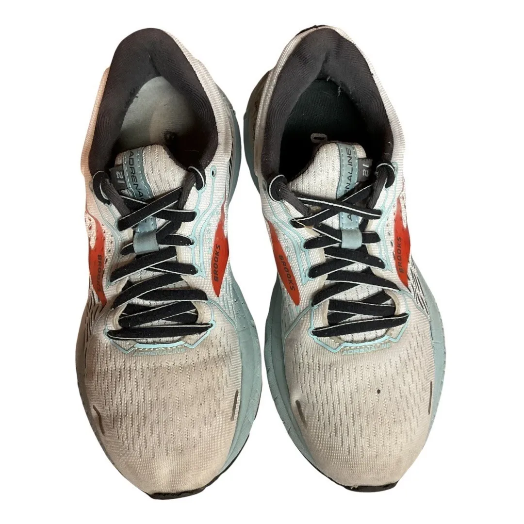 Brooks Adrenaline GTS 21‎ Running Sneaker Shoes Alloy/Light Blue/White Size 7 - Image 5
