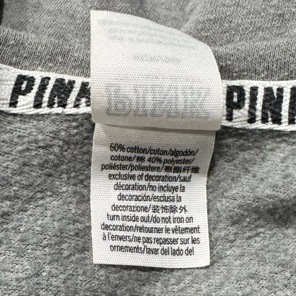 Victoria’s Secret PINK Grey Crewneck Sweatshirt Women’s Medium - Image 3