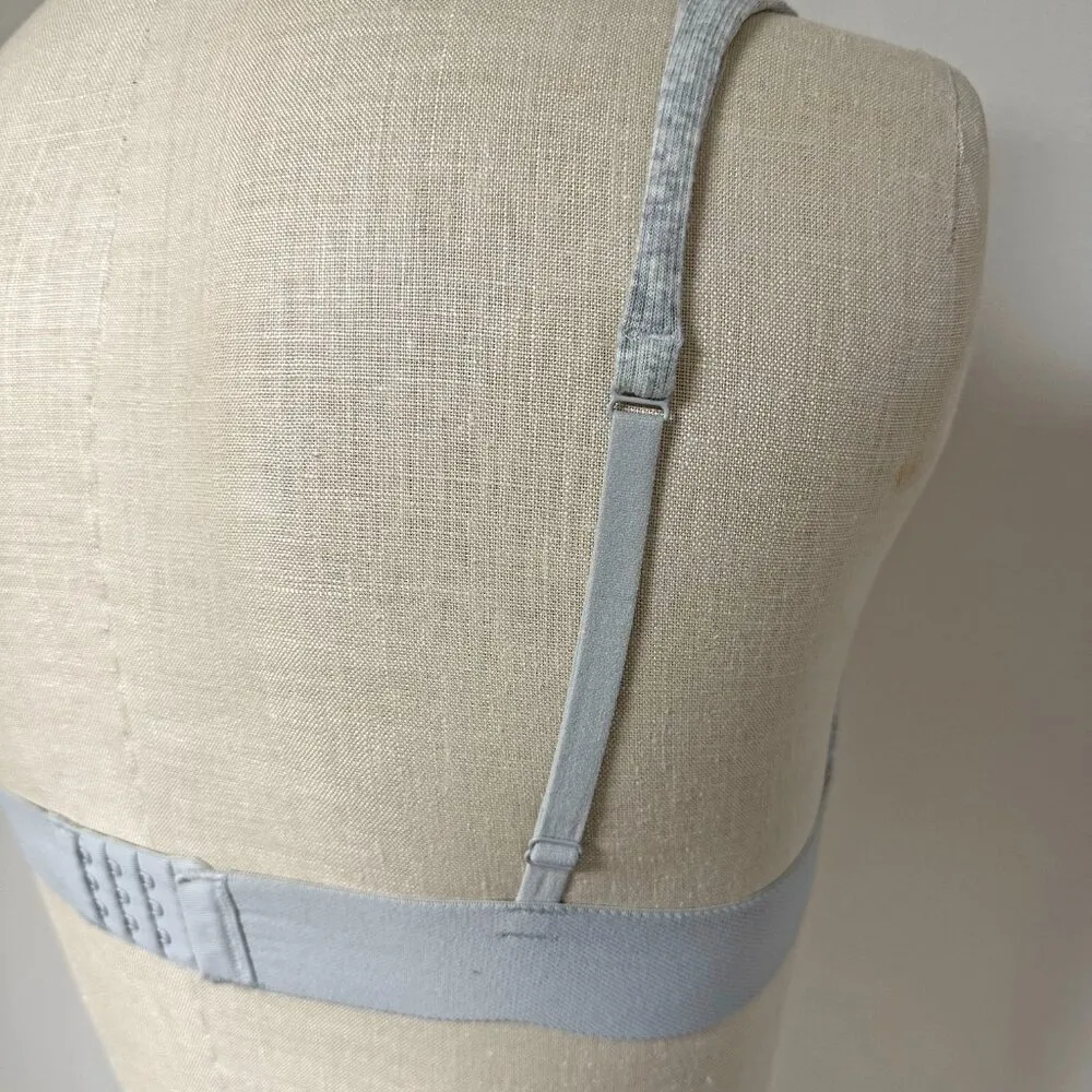 Stretch Cotton Rib Plunge Bralette - Image 9