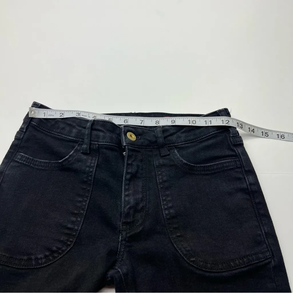 Anthropologie Pilcro The Icon Flare Leg‎ Womens Size 25 Black Denim Jean Pockets - Image 8