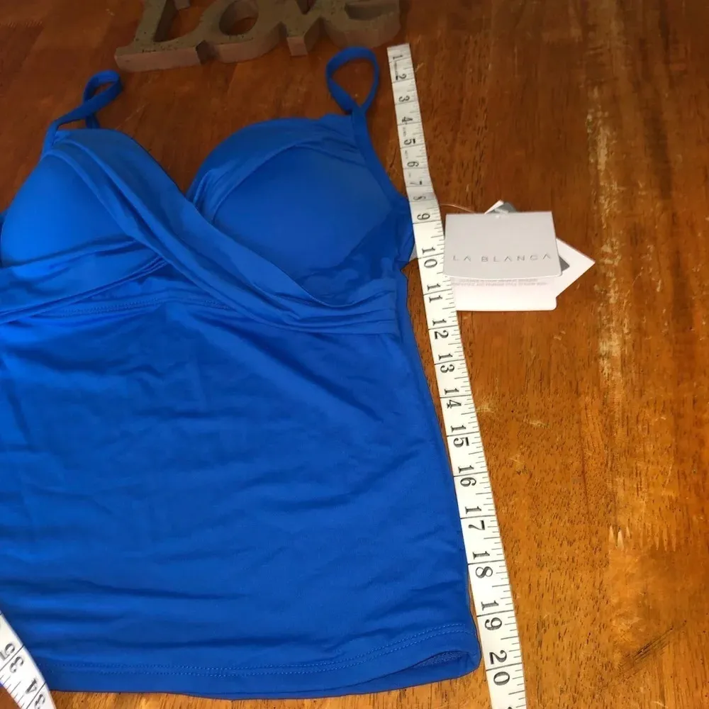 La Blanca "Island Goddess" tankini wrap top,size 6 - Image 6