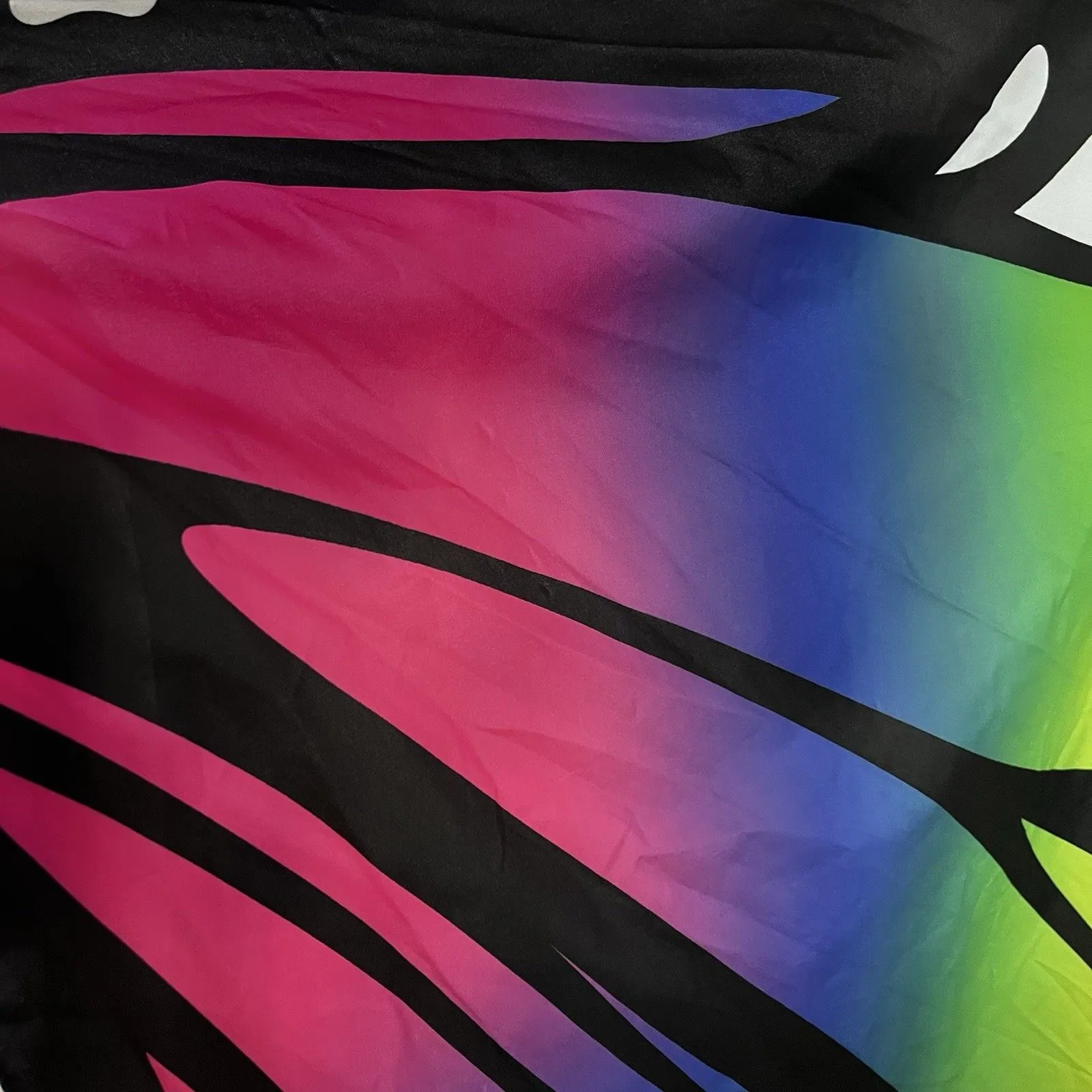 Rainbow Butterfly Wings Costume Halloween Accessory Adult Elastic Strap EUC Black - Image 4