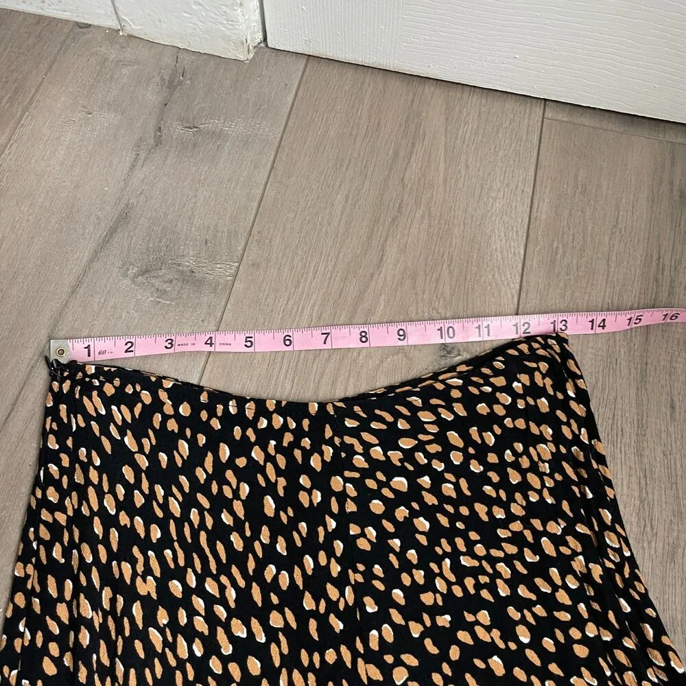 Zara Cheetah leopard animal print midi skirt size M womens - Image 5