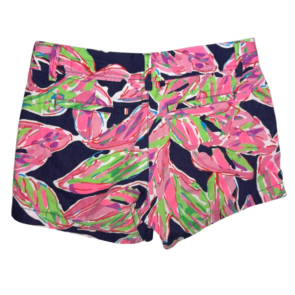 Lilly Pulitzer Callahan Cotton Shorts The Vias Palm Print Size 4 - Image 2