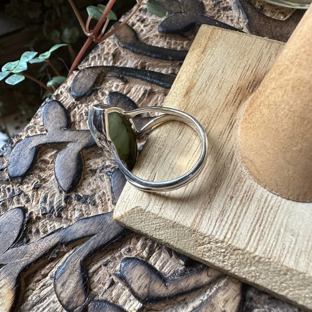 Natural Mermaid Kyanite Sterling Silver Ring Size 6 Green - Image 7