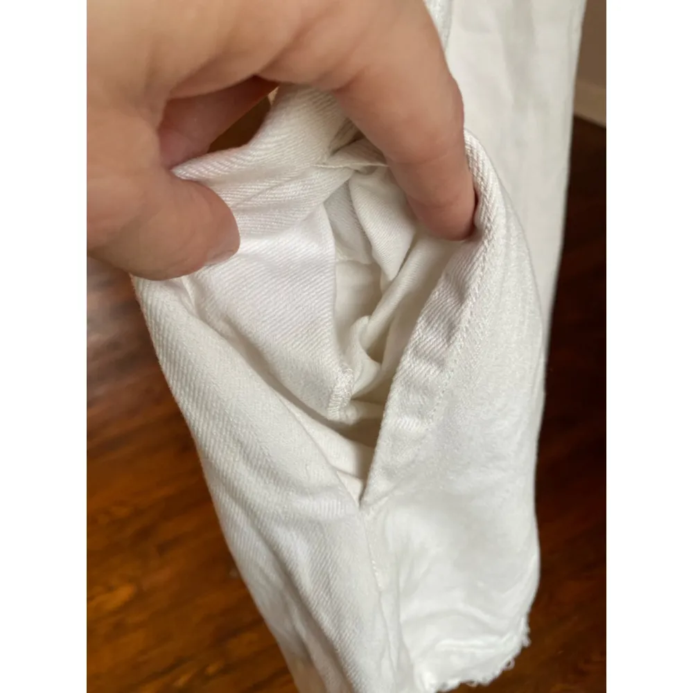 J.CREW JEANS Denim Mini Dress Sleeveless July 4th White Pockets Size 2 - Image 6