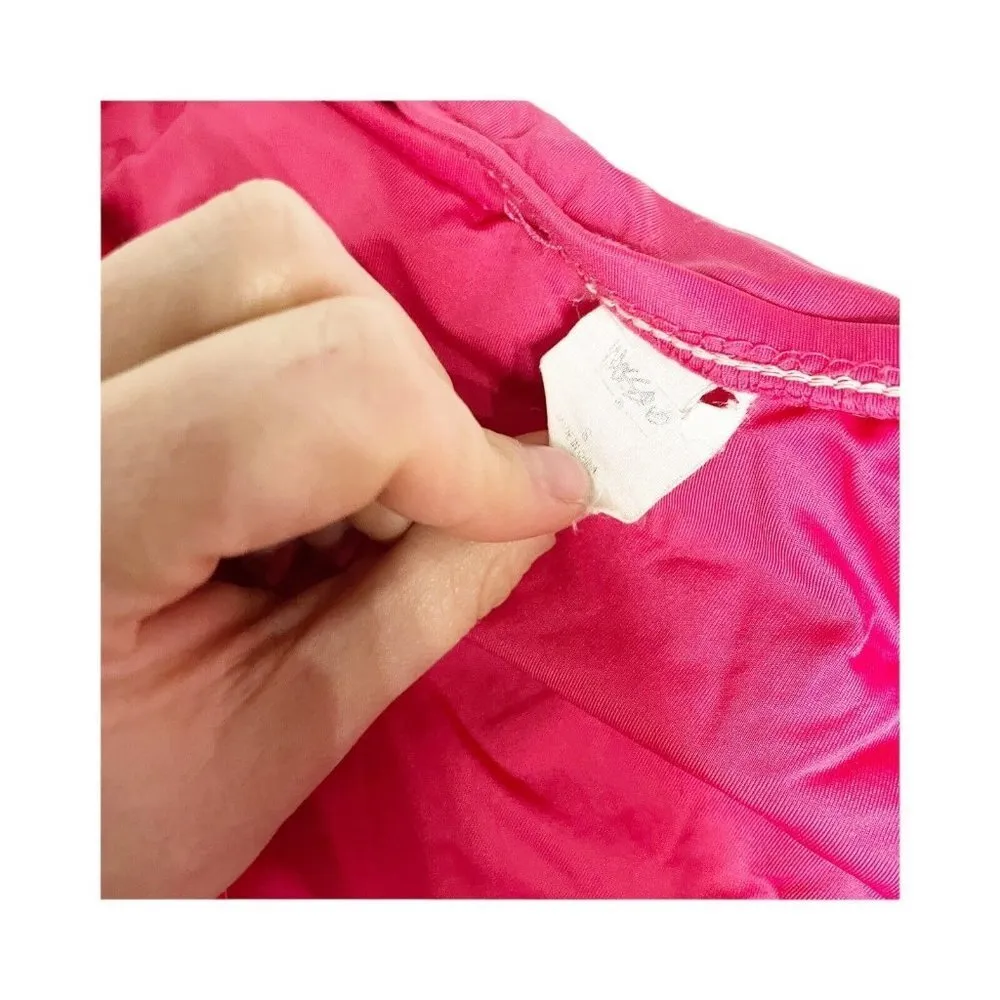 Mossimo S Hot Pink Low Rise Bikini Bottom Hipster Tie Side Accent Summer Beach - Image 3