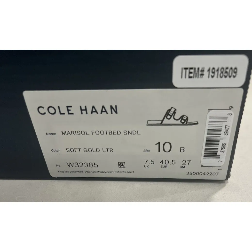 Cole Haan Women's Marisol Footbed Soft Gold Patent Leather Size 10 New - Image 6