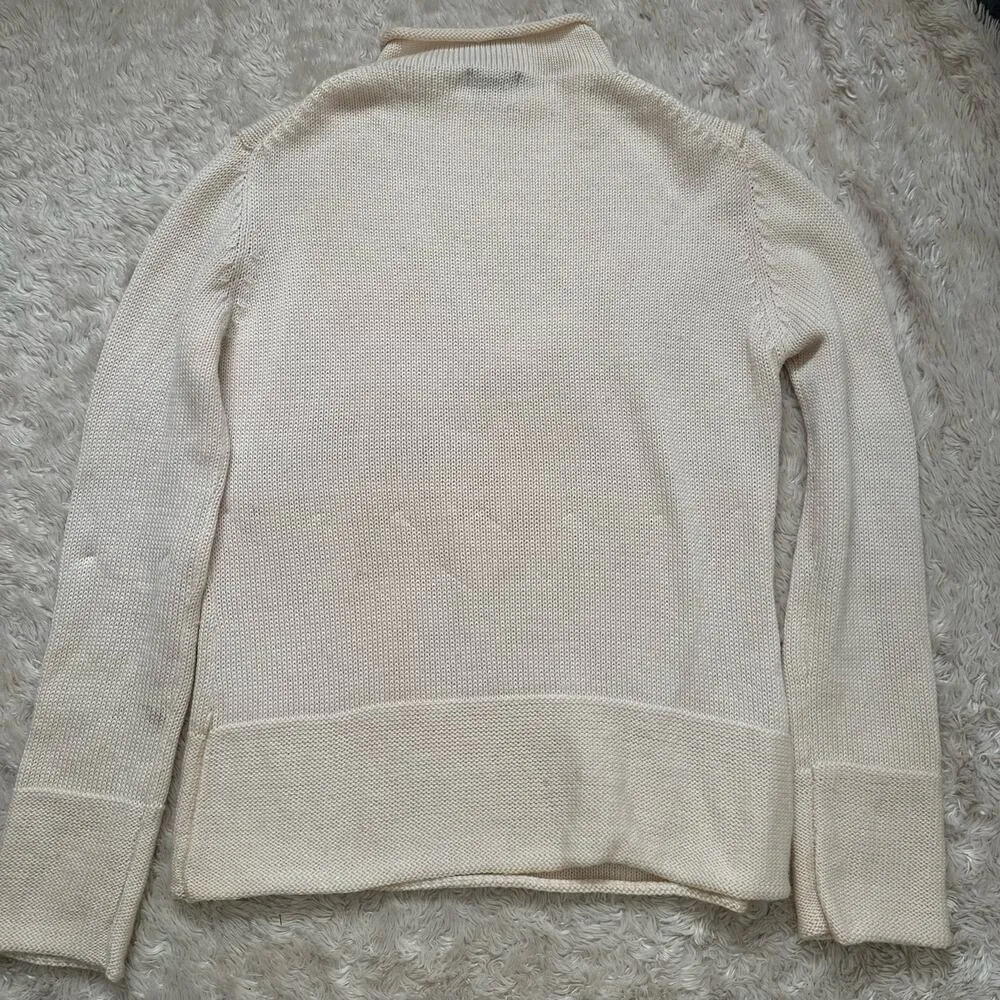 Willi Smith Small 100% Merino Wool Knit Mock Neck Cozy Sweater Long Sleeve Fall - Image 5