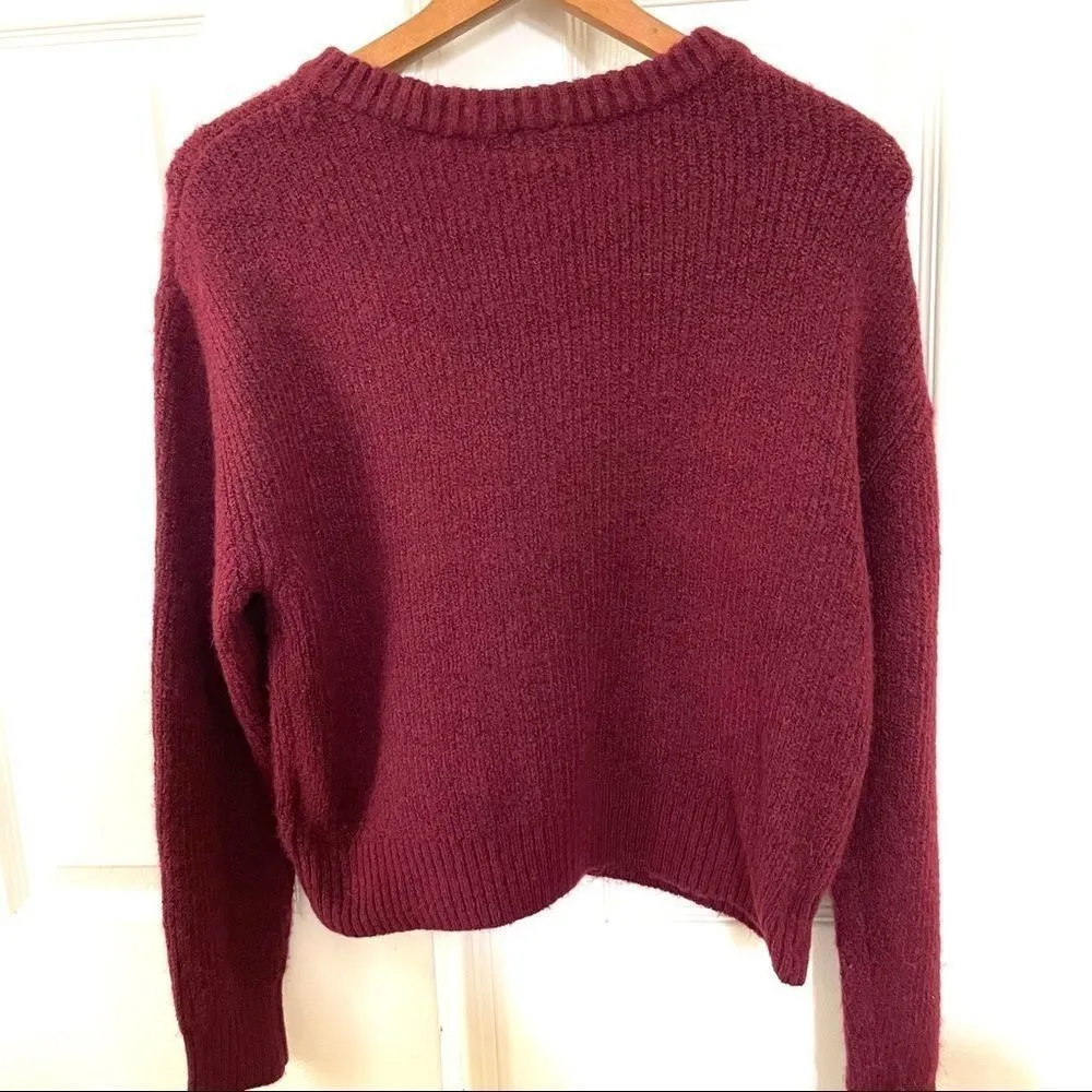 Divided H & M burgundy long sleeved sweater - Image 2