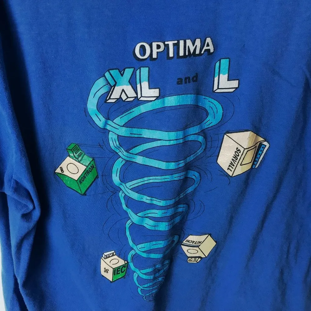 80s Vintage Beckman Optima XL L T Shirt Single Stitch Graphic Tee Cotton Medium - Image 5