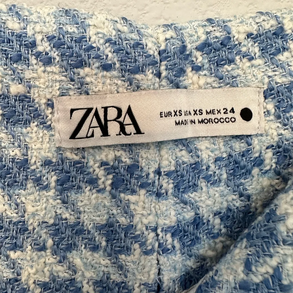 ZARA  houndstooth shorts - Image 3