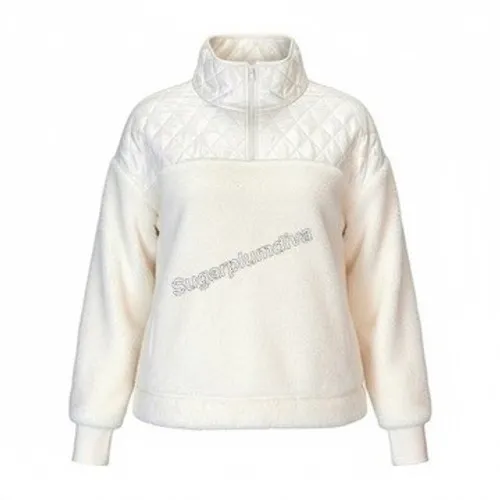 Lularoe Cream High Pile Fleece Pullover Jacket LARGE‎ Plush Cozy Outdoor Quilted - Image 2