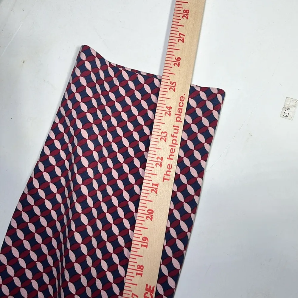 Boden Hampshire Red Geometricā Print Ponte Knit Ankle Crop Pants Teacher Spring Size 8 - Image 9