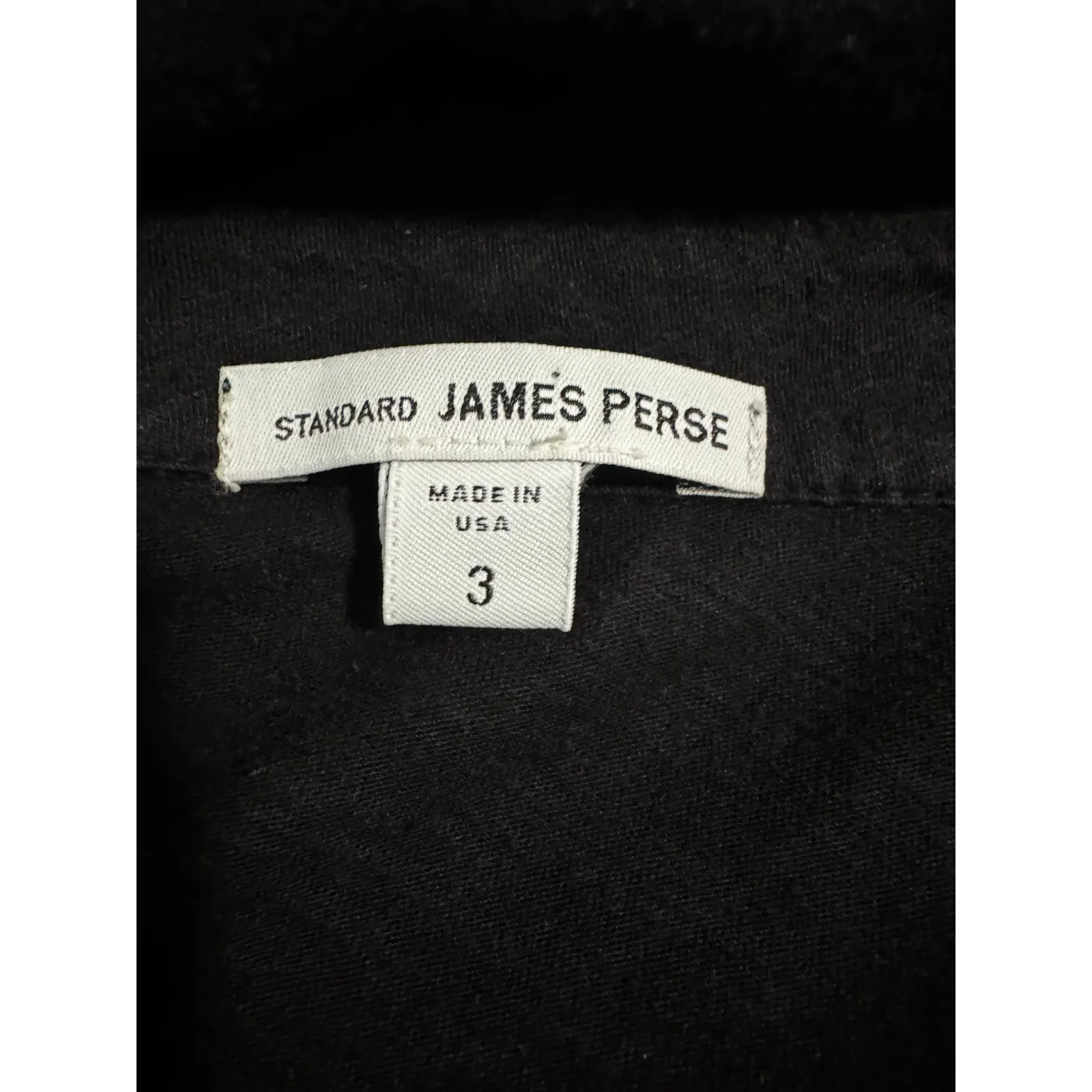James Perse Standard Black Button Front Shirt Top Size 3 (Large) Made in USAa - Image 5
