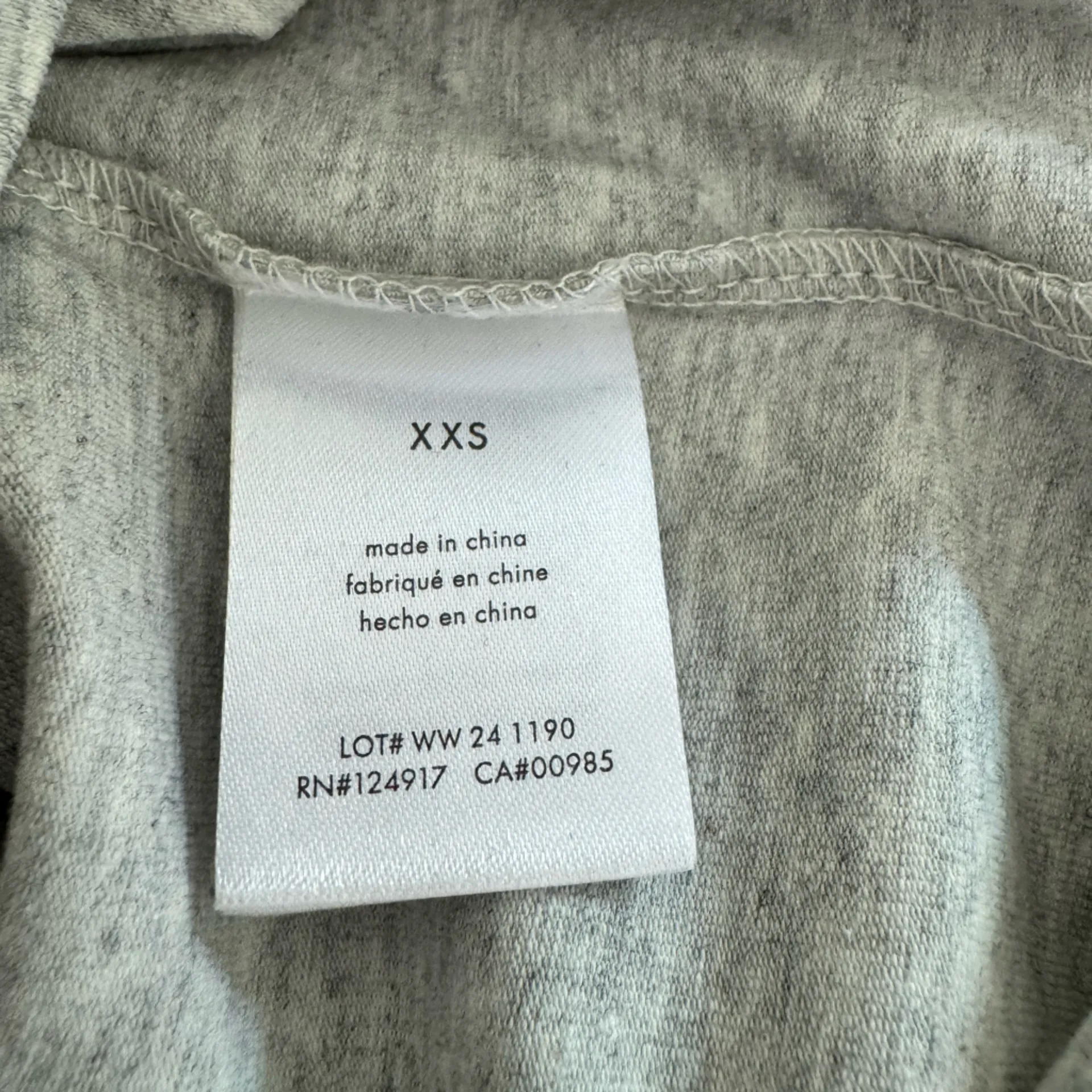 WeWoreWhat Heather Grey Ruched Tee XXS NWT - Image 3