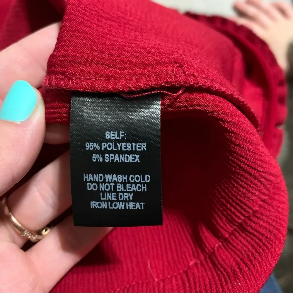 Lulus Red Ruffle Tank Dress; small women’s - Image 10