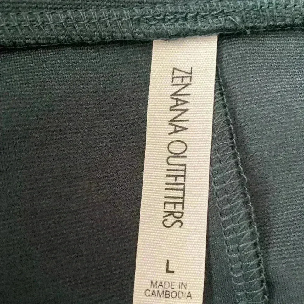 🆕Zenana Outfitters Hunter Green Mermaid-Hem Mid Skirt L🆕 - Image 8