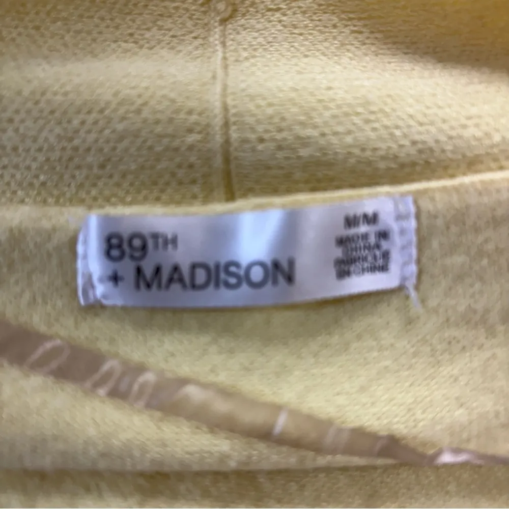 89th & Madison Yellow Knit Cardigan V - Image 12