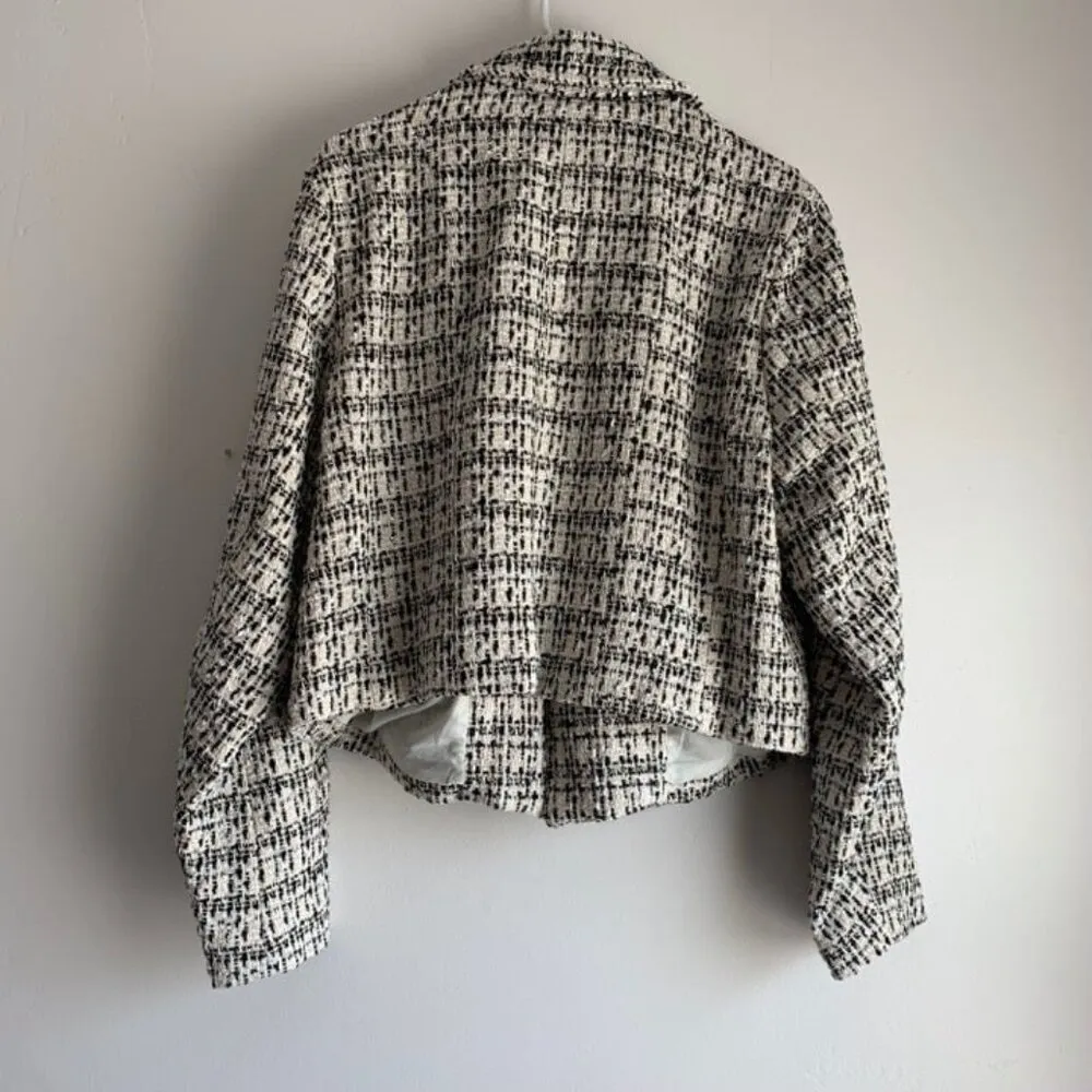 NWT JustFab Lurex Tweed Blazer Size 1X - Image 2